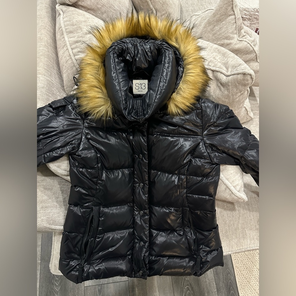S13 New York Faux Fur Trimmed Coat